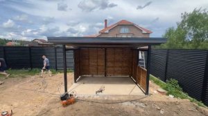 Беседка с мангальной зоной: сборка за 2,5 минуты #беседк