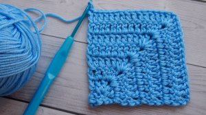 Квадрат крючком от угла как вязать. Простой квадратный мотив *How to crochet a square Урок 103