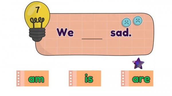 AM IS ARE _ Verb to be _ Game for kids (360p)