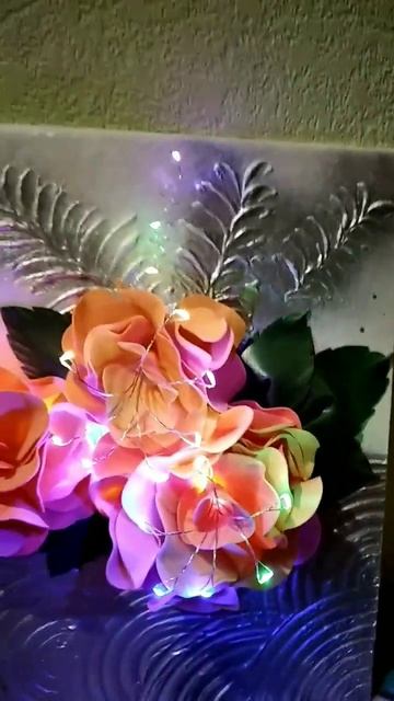 Картина барельеф с подсветкой.