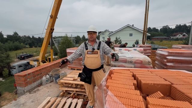 Строительство двухэтажного дома из КИРПИЧА. Бетон + Ки