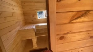 Баня 6 на 4 с панорамным окном.  Обзор