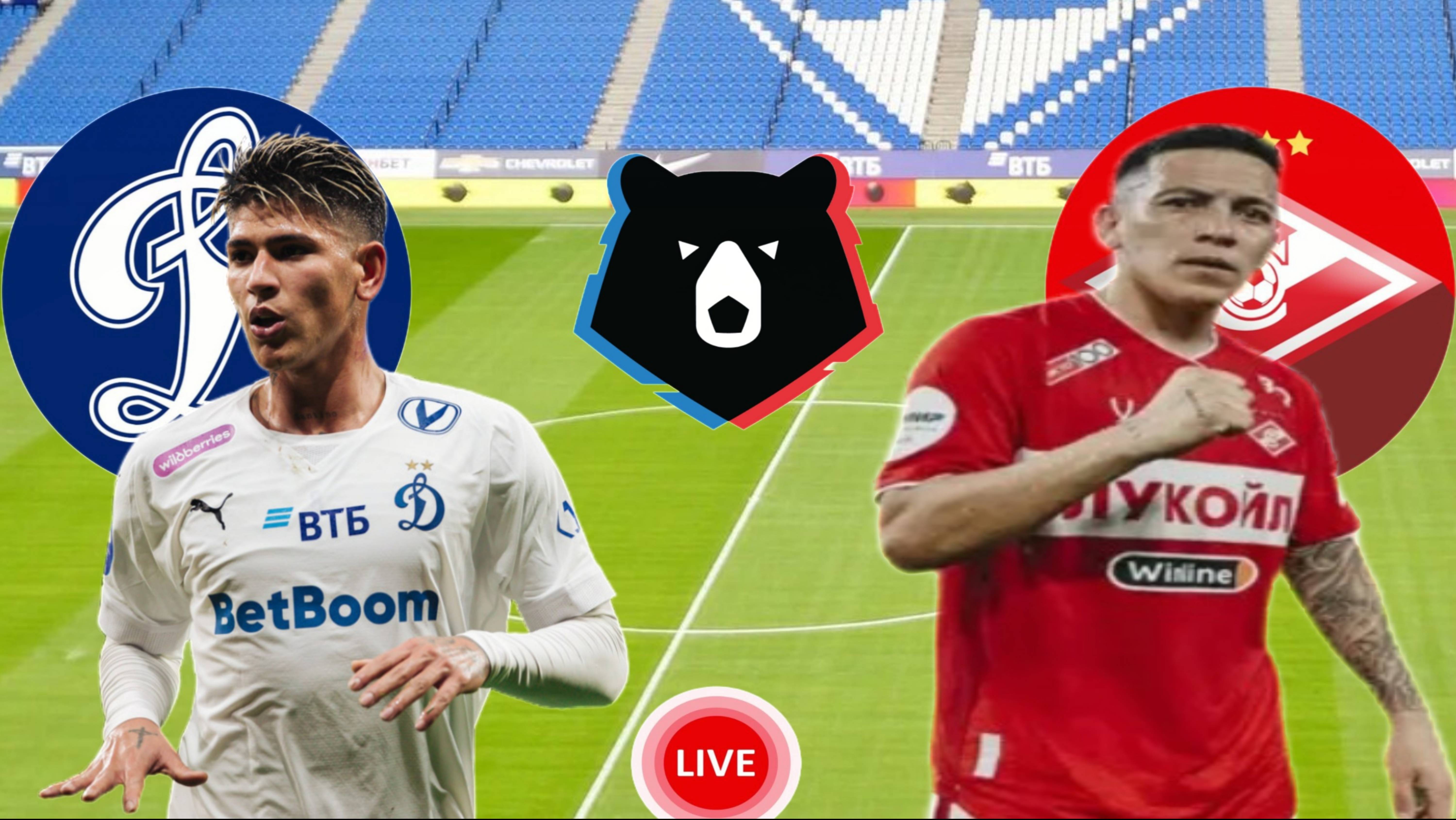 ФУТБОЛ ЧЕМПИОНАТ РОССИИ РПЛ.  СПАРТАК МСК - ДИНАМО МСК.  ПРЯМАЯ ТРАНСЛЯЦИЯ