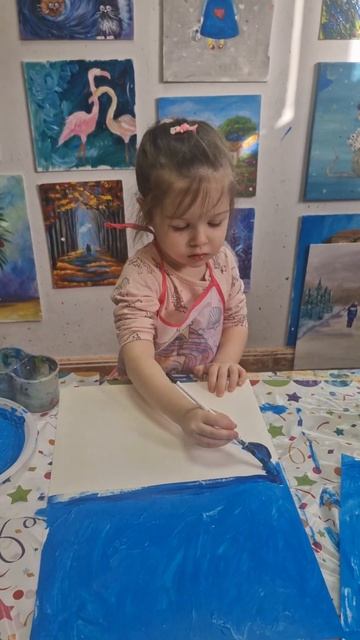 Рисование для малышей #art #творчество #painting #artist #landscape