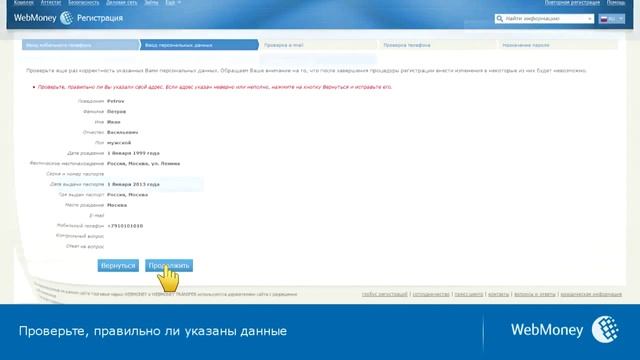WebMoney полная регистрация