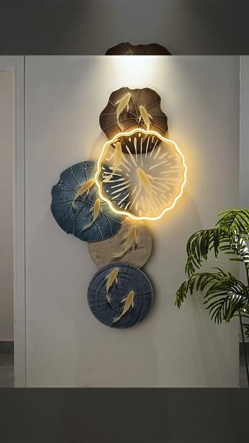 Трёхмерный настенный декор девять рыбок AW 37506-29 смотреть онлайн