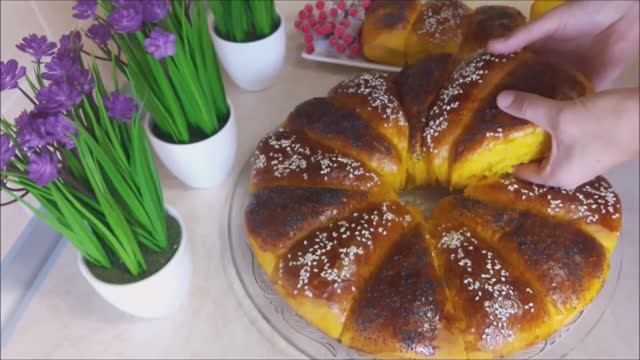 МАГИЯ В ДУХОВКЕ !!! Отрывной тыквенный пирог с яблоками. САМАЯ АРОМАТНАЯ ДОМАШНЯЯ ВЫПЕЧКА