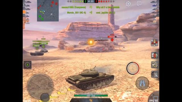 WoT Blitz: Будничные покатушки #1 T-54