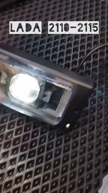 Светодиодные ПТФ с линзой+поворотник+ДХО Lada 2110-2115 самы