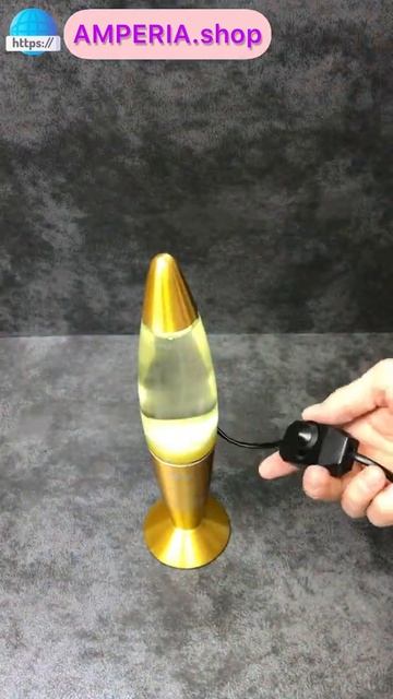 Распаковка Лава лампа Amperia Rocket Golden (35 см)