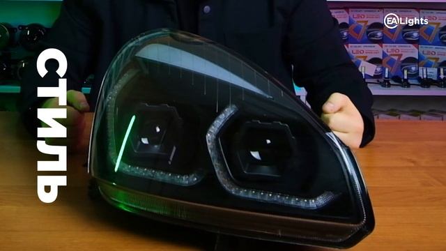 ОБЗОР BI-LED фар EALights для Lada PRIORA в стиле BMW смотреть онлайн