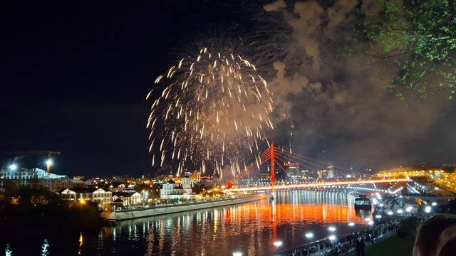 Тюмень салютует в честь 80-летия Великой Победы девятого мая! Люди восторженно хлопали в ладоши. смотреть онлайн