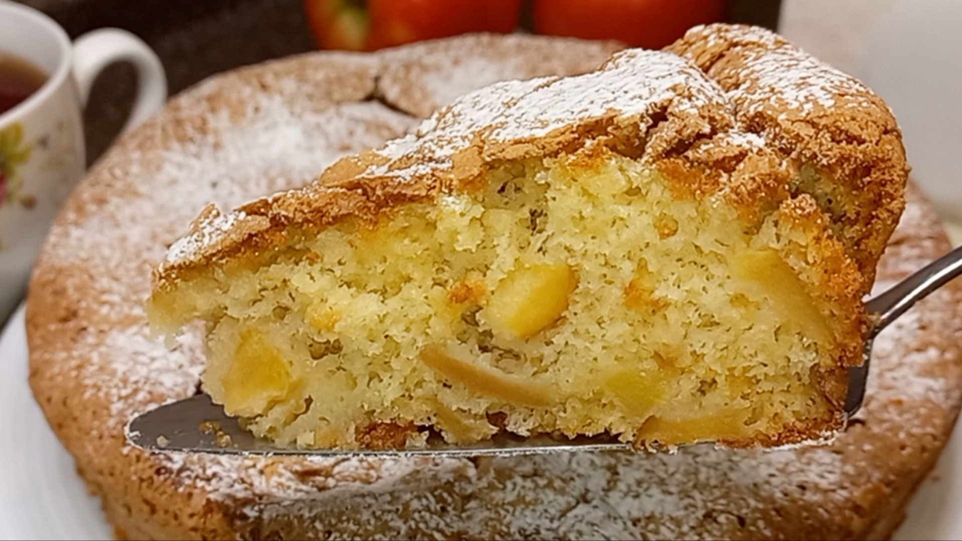 Тающая Шарлотка с яблоками Быстрый Яблочный пирог смотреть онлайн