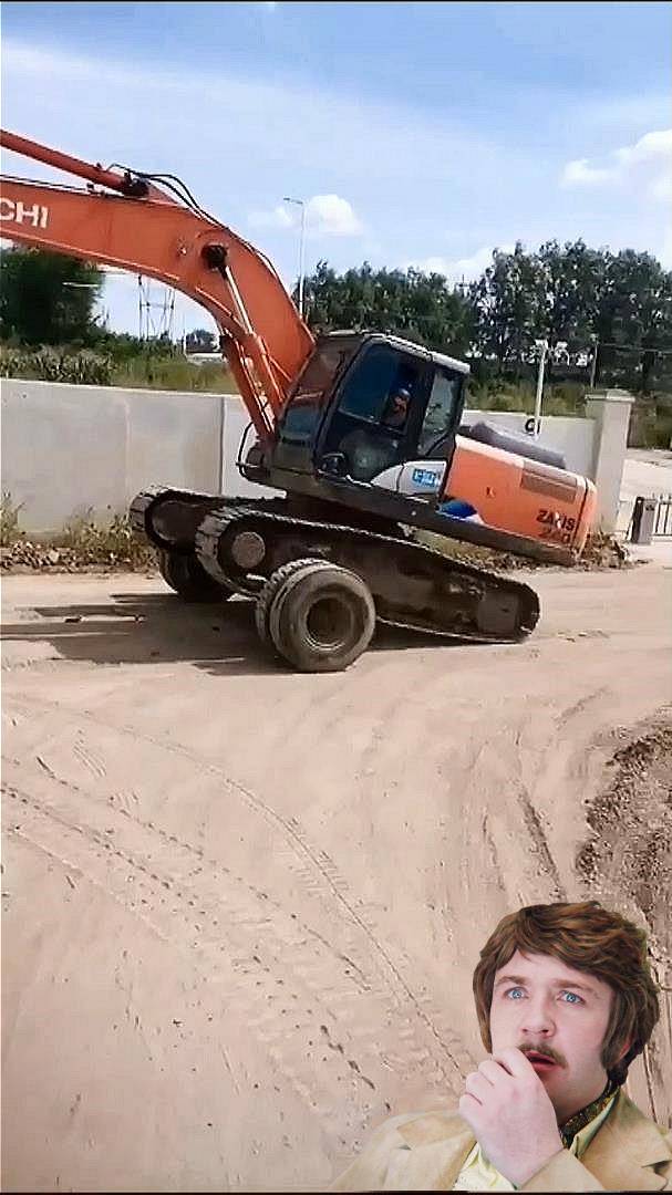 ЭКСКАВАТОР НА КОЛЁСАХ ✦ Lucky Tech #short #shorts смотреть онлайн