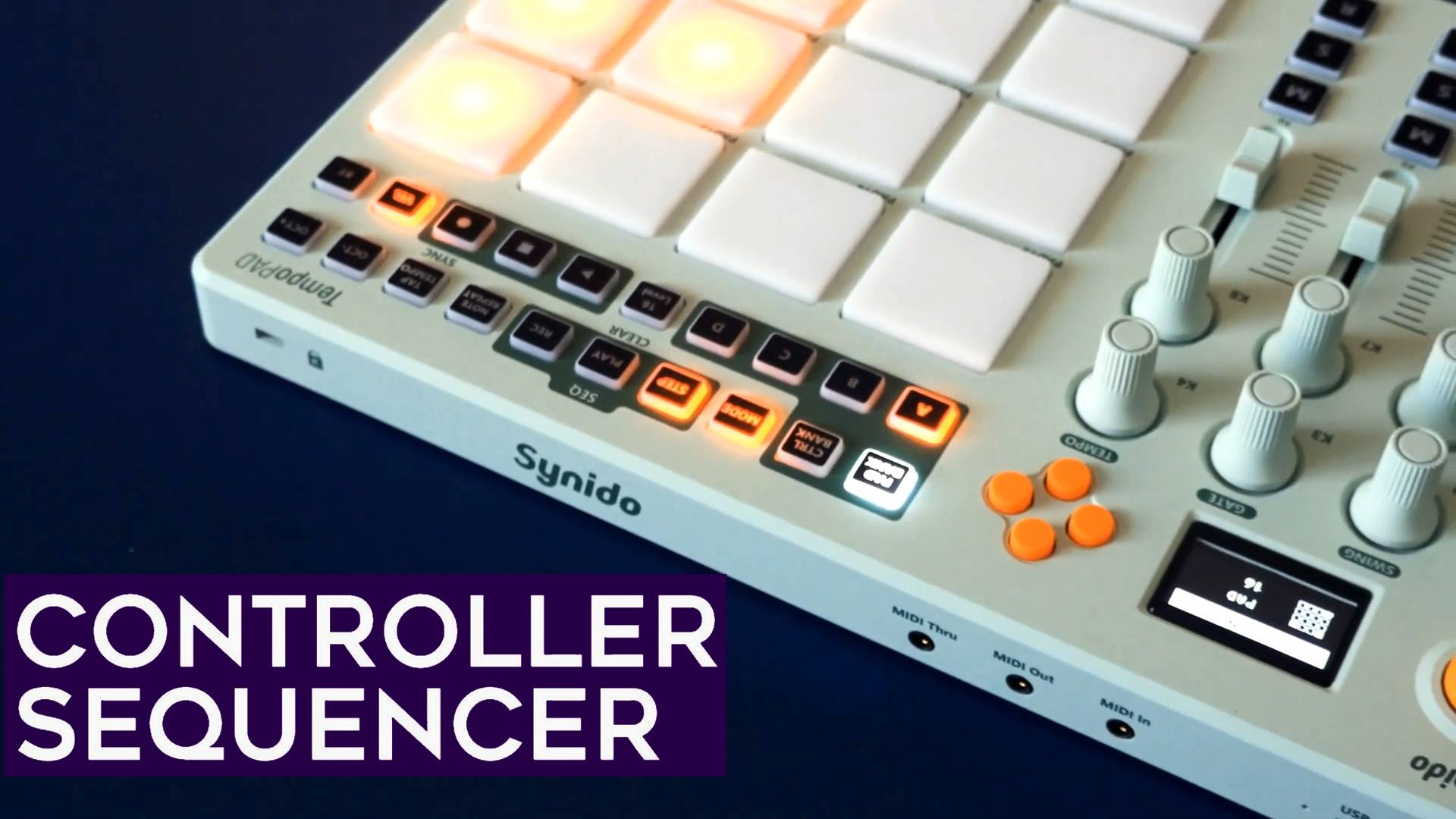 Synido TempoPAD C16: Battery Powered Wireless MIDI Controller/Sequencer