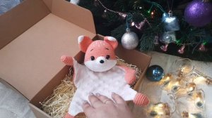 Комфортер ЛИСИЧКА крючком / вязаный комфортер / knitted toys