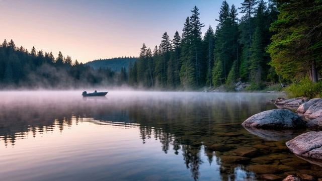 Звуки природы, звуки лесного озера, пение птиц, музыка для релаксации, медитации и сна