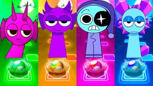 СИНИЕ СПРУНКИ VS ФИОЛЕТОВЫЕ СПРУНКИ в шариках Тайлес Хоп | Tiles Hop