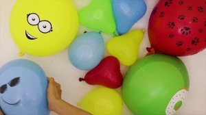 Лопаем шарики с водой Изучаем цвета Развивающее видео