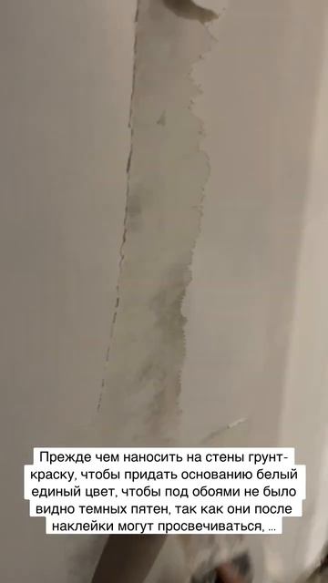Грунт-краска отошла от стены.