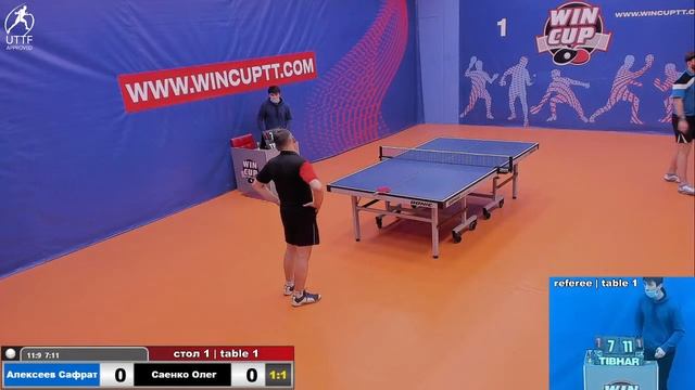 Алексеев Сафрат 1-3 Саенко Олег Турнир Восток 4  WINCUP  08.01.22 Прямая трансляция Зал 1