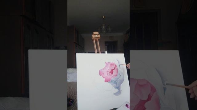 Пион маслом .Урок 1. Часть 7. смотреть онлайн