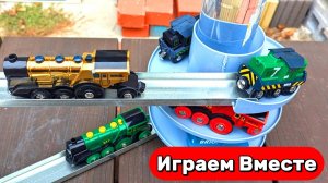 Поезда мультики 🚂 Деревянная железная дорога: Томас и друзья 🚂 Весёлая игра для детей