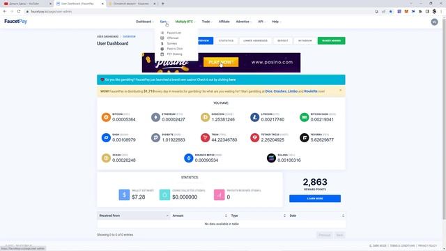 КАК ЗАРАБОТАТЬ НА FAUCETPAY КОШЕЛЬКЕ  РУКОВОДСТВО   ИНСТРУ?