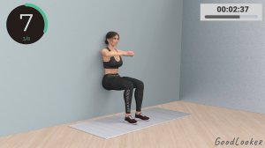 4 мин СТУЛЬЧИК У СТЕНЫ - простое упражнение в статике🍑 Выполняйте для ягодиц, живота и ног