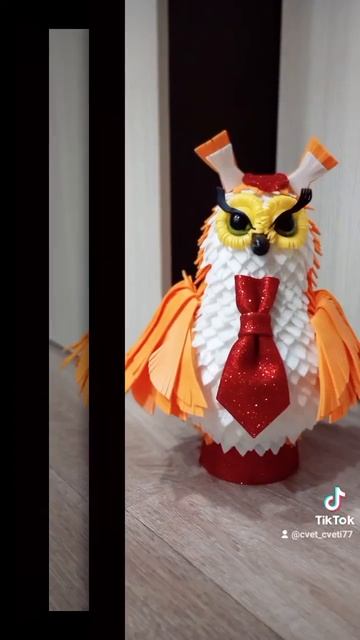 Сова из изолона,светильник. смотреть онлайн