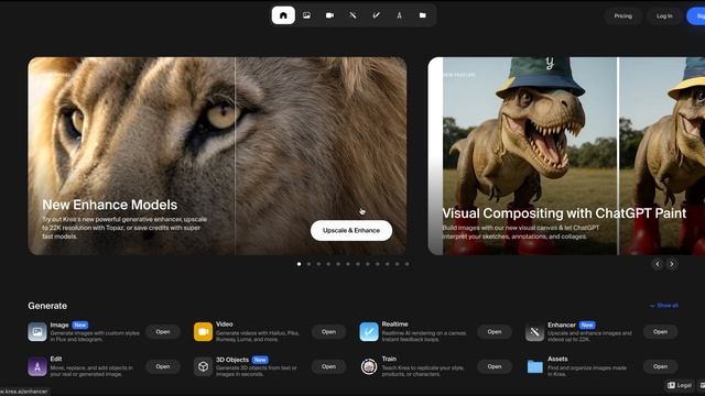 Регистрация в Krea AI