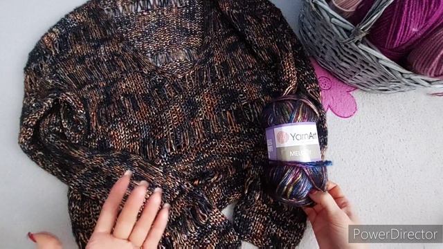ШИКАРНАЯ ТУНИКА ИЗ СПУЩЕННЫХ ПЕТЕЛЬ ИЗ КРАСИВОЙ ПРЯЖИ смотреть онлайн