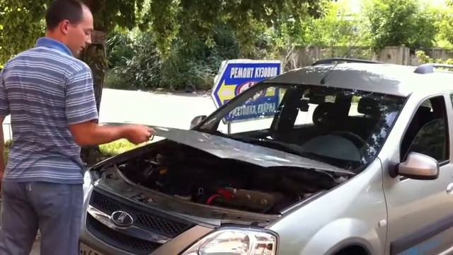 Упор капота Lada Largus смотреть онлайн