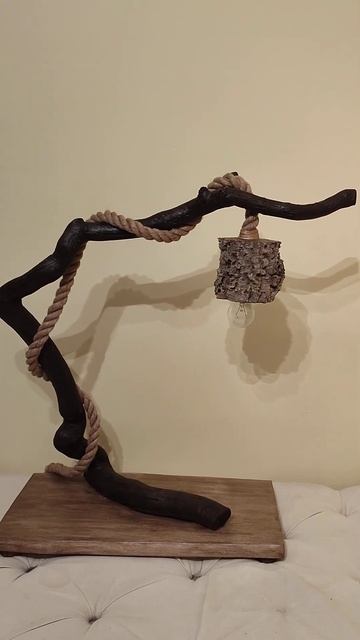 светильник из ветки