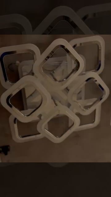 Хромова Світлодіодна LED люстра з пультом та підсвічув?