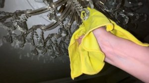 ХРУСТАЛЬНАЯ ЛЮСТРА  ПОМЫТЬ НЕ СНИМАЯ