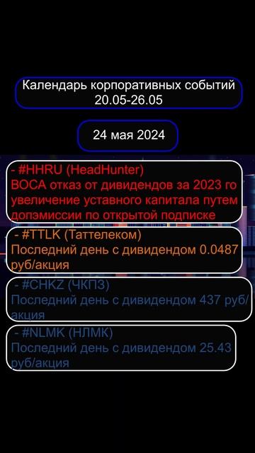 #календарь_трейдера #инвестиции #трейдинг #события #ак? смотреть онлайн