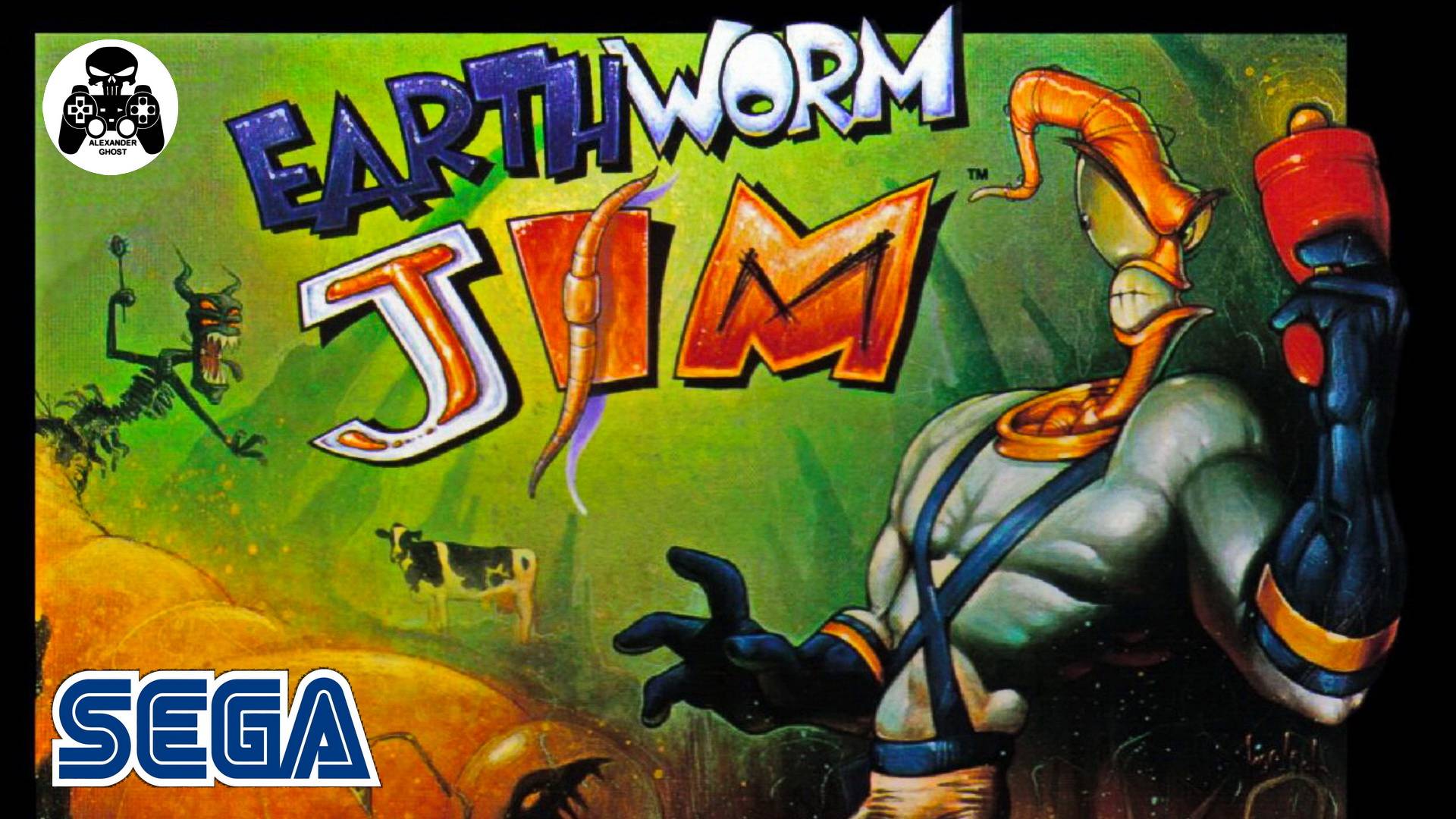 Earthworm Jim (Червяк Джим) SEGA/Genesis прохождение смотреть онлайн