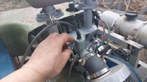 испытание двигателя УД -2 с самодельным распредвалом.