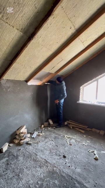 Утепления чердака, утепления мансарды #технониколь #м? смотреть онлайн