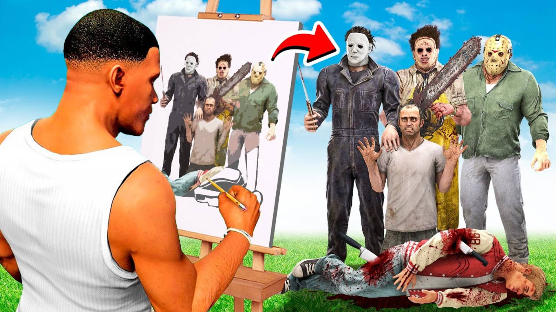 ГТА 5 , НО РИСУНКИ СТАНОВЯТСЯ ЖИВЫМИ! НИКОГДА НЕ РИСУЙ ЭТО... В ОБЗОР МОДА GTA 5 MODS ОНЛАЙН МОДЫ смотреть онлайн