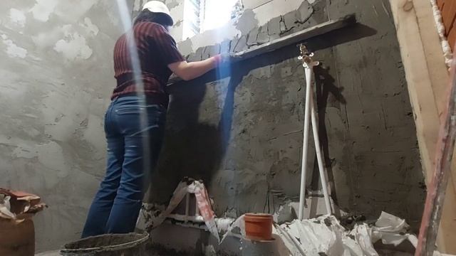 Продолжаем отделку в ванной комнате