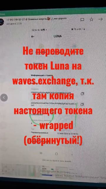 Не используйте арбитраж Luna с Waves.exchange! Там другой токен