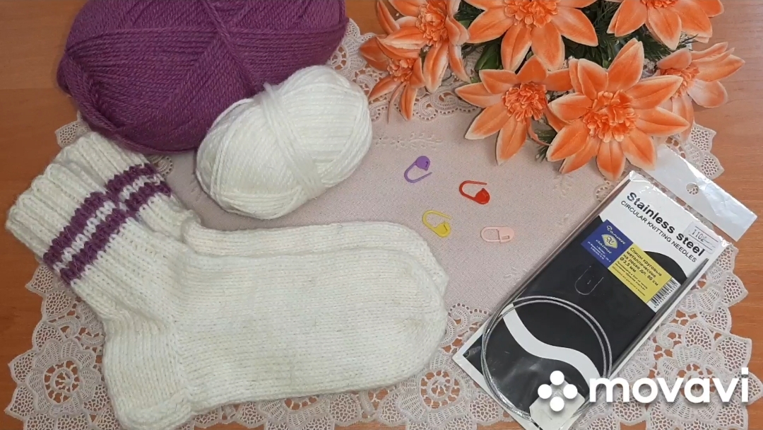 Апрельские носочки в СП "Носочная коробочка - 5 с Еленой Велиной" смотреть онлайн