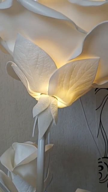 Светильник Роза Белая #изолон #торшерроза #ростовыецв смотреть онлайн