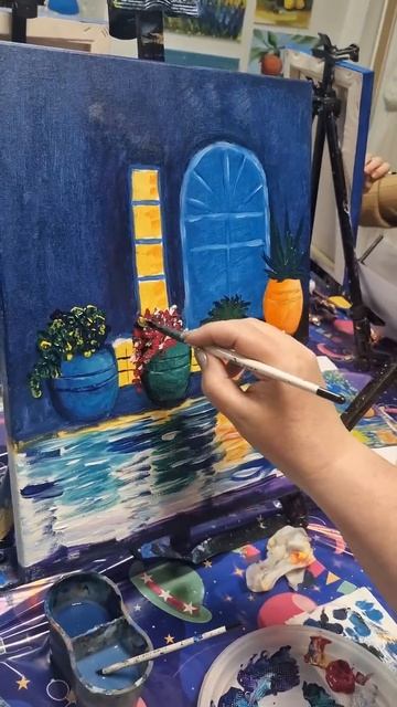 Арт-вечеринка с рисованием #куркино #химки  #artist #творчество #art #painting #landscape