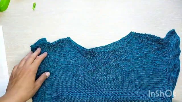 Описание Футболка спицами _Море_