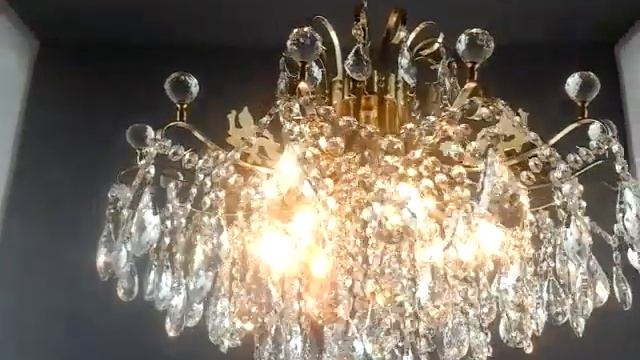 Люстра хрустальная «Алана 6» золото смотреть онлайн