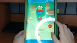 Играю в игру Cut the rope experiments (Ам ням). Пройденные уровни ( 3 глава 18-25).