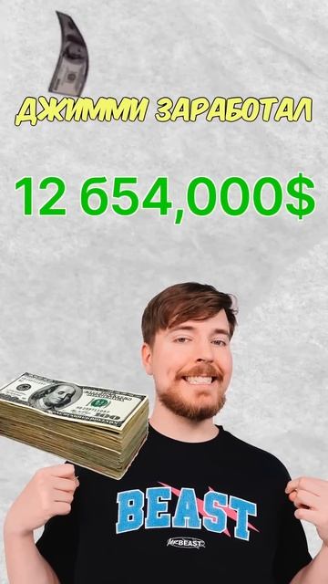 MrBeast СКОЛЬКО ДЕНЕГ ЗАРАБАТЫВАЕТ МИСТЕР БИСТ / #мистерб? смотреть онлайн